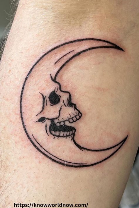 Skull And Moon Tattoos | Moon Tattoo |
#skulltattoo #moontattoo #moontattoos #designsideas #ideas #moontattoo #Sleevetattoo #SkullAndMoonTattoo#TattooArt #SkullTattoo#MoonInk#TattooDesign  #MoonPhasesTattoo #InkAddict #MysticalTattoo #TattooedElegance #SkullAndMoonArt #DarkTattoo#LunarInk#TattooInspo #GothicTattoo#TattooedSkull #MoonPhasesTattoo #InkAddict Spooky Moon Tattoo, Skull And Moon Tattoo Design, Skull With Moon Tattoo, Moon Hand Tattoo, Skull Moon Tattoo, Simple Skull Tattoo, Skull Moon, Moon Tattoo Men, Skull Moon Tattoo Traditional