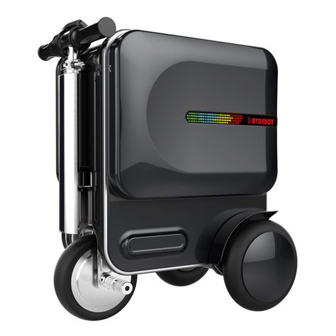 Rydebot - Rideable Motorized Luggage - Touch of Modern Luggage Scooter, Mobile Charging Station, Riding Scooter, Mobile Charging, Cabin Luggage, Electric Tricycle, Best Luggage, Travel Suitcase, Trolley Bags