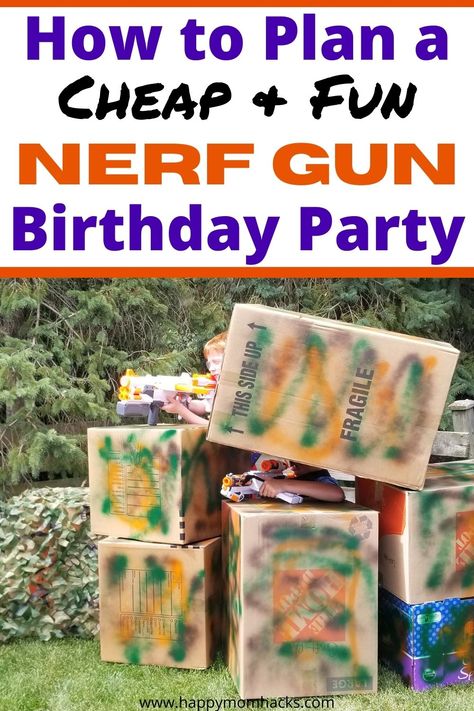 Battle Party, Nerf Birthday Party, Nerf Party, Candyland Party, 9th Birthday Parties, 10th Birthday Parties, Lifestyle Blogs, Birthday Party Planning, Mom Bloggers