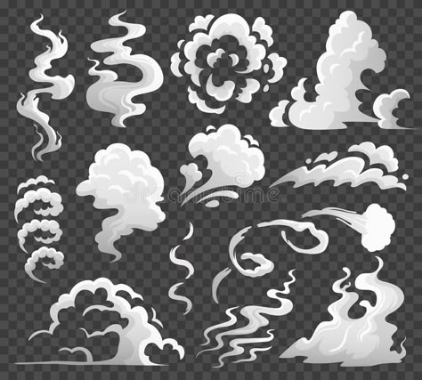 Smoke clouds. Comic steam cloud, fume eddy and vapor flow. Dust clouds isolated cartoon vector illustration stock illustration Wine Bottle Design, Drawing Hair Tutorial, Graph Design, Cloud Drawing, Tattoo Flash Art, Photoshop Art, Flash Art, Printable Image, Digital Art Tutorial