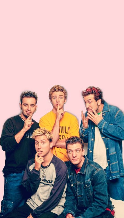 N Sync 90s, Nsync Lockscreen, Boybands 90s Aesthetic, Nsync Wallpaper, Pearl Krabs, 90s Lookbook, Justin Timberlake Nsync, N Sync, Britney Spears 2000