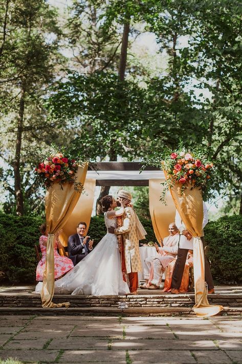 I always love it when two individuals incorporate their cultures into their wedding day. This combination can create a really magical, new experience. For these two, it was combining both their various faiths and cultures into one exciting celebration! Read more to witness how this couple merged Hindu wedding rituals step by step with Jewish wedding traditions at this fusion wedding! Hindu Wedding Rituals, Jewish Wedding Traditions, Interfaith Wedding, Jewish Marriage, Wedding Ceremony Script, Hindu Wedding Ceremony, Hindu Rituals, Multicultural Wedding, Wedding Traditions