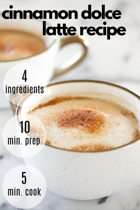 Healthy Coffee Recipe, Healthy Latte Recipe, Cinnamon Dolce Latte Recipe, Cinnamon Sugar Toast, Coffee Recipe Healthy, Kitchen Hacks Food, Cinnamon Dolce Syrup, Cinnamon Dolce Latte, Cinnamon Syrup