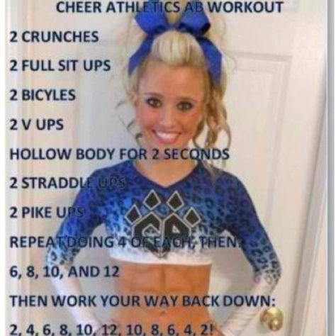 Also looking for a new set Cheer Athletics Abs, Cheer Abs, Cheer Conditioning, Cheer Stretches, Cheerleading Tips, Cheerleading Workout, Cheerleading Workouts, Cheer Tryouts, Poo Poo