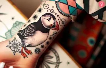 8 Enchanting Puffin Tattoo Ideas To Inspire You Puffin Tattoo Simple, Puffin Tattoo, Trad Tattoos, Modern Folk Art, Connection To Nature, Modern Folk, Gorgeous Tattoos, Skin Art, Tattoo Idea