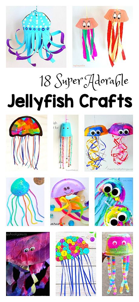 18 colorful jellyfish crafts for kids. Perfect for an ocean unit or summer craft project! Spongebob Activities, Paper Bowl Jellyfish, Jellyfish For Kids, Jellyfish Crafts, Paper Plate Jellyfish, Jellyfish Kids, Summer Crafts For Toddlers, Jellyfish Decorations, Colorful Jellyfish