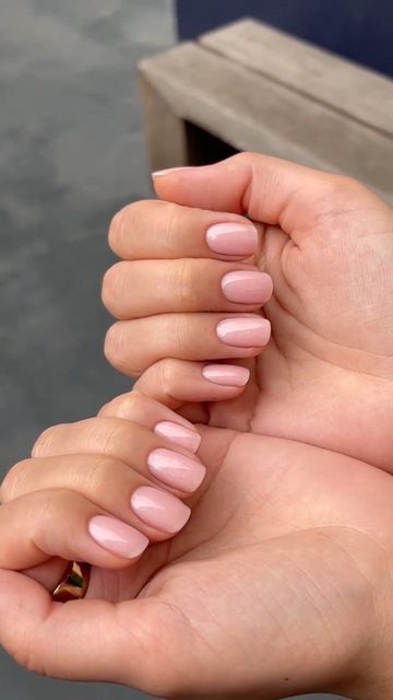 Pale Pink Biab Nails, March Biab Nails, Biab Nails Colors, Baby Pink Biab Nails, Biab Application, Plain Biab Nails, Sicily Nails, Pink Biab Nails, Biab Manicure