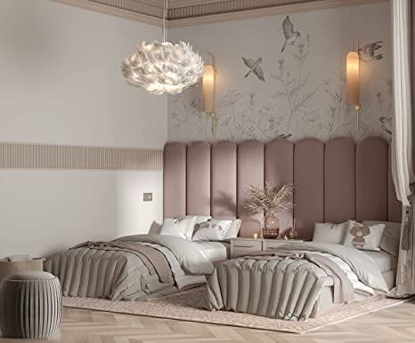 Royal Bedroom Design, Beautiful Bed Designs, Upholstered Walls, Homes Ideas, Bedroom Cupboard Designs, Bed Design Modern, Headboard Wall, Kids Bedrooms, Exclusive Furniture