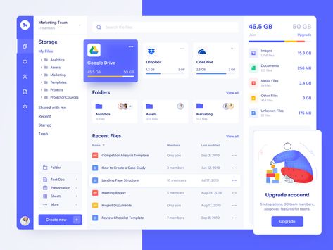 File Manager by UGEM on Dribbble Intranet Portal, Dashboard Interface, Ui Design Dashboard, Ui Design Trends, Dashboard Ui, Dashboard Design, Educational Apps, Ui Inspiration, User Interface Design