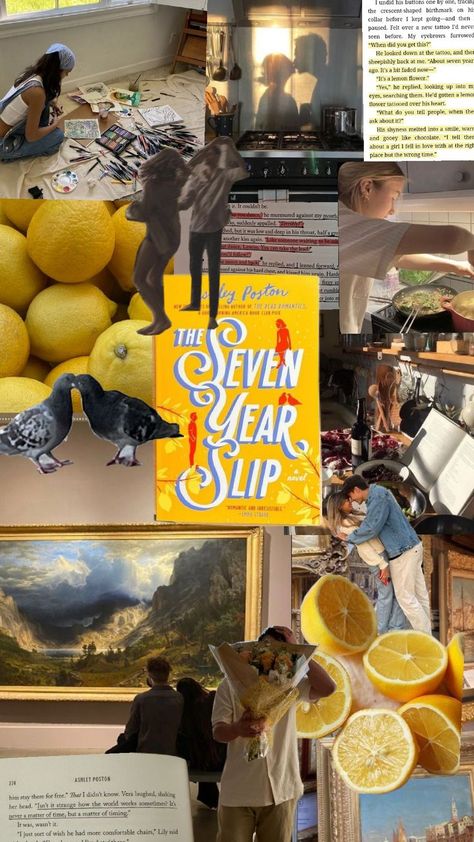 The seven year slip - Ashley poston The Seven Year Slip, Ashley Poston, Lemon Flowers, Crescent Shape, The Seven, Looking Up, Romance Books, Movies Showing, Romance