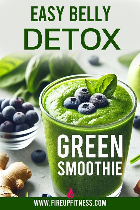 Green Smoothie for Flat Tummy: Morning Detox & Fat Burner 🍃💪 Healthy Smoothie Recipe, Fat Burning Smoothie Recipes, Super Green Smoothie, Ginger Detox, Belly Detox, Green Detox Smoothie, Fat Burning Smoothies, Belly Fat Burner Drink, Easy Smoothie Recipes