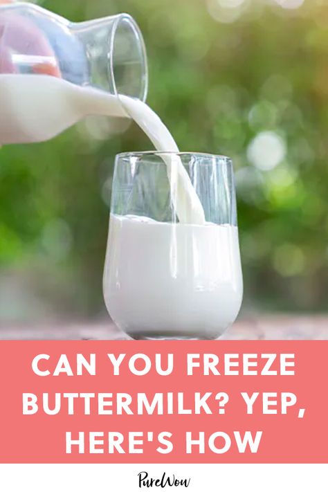 Can You Freeze Buttermilk? Yep, and This Is the Best Way. via pure wow How To Freeze Buttermilk, Can You Freeze Buttermilk, Freezing Buttermilk, Freeze Buttermilk, Leftover Ricotta, Preserving Zucchini, Freezer Ideas, Rv Cooking, Buttermilk Syrup