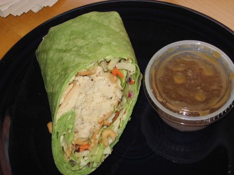 Costco Asian Chicken Wraps Recipe, Costco Chicken Salad, Chinese Chicken Salad Dressing, Thai Chicken Wraps, Asian Chicken Wraps, Water Cornbread, Chicken Salad Dressing, Hot Water Cornbread, Costco Rotisserie Chicken