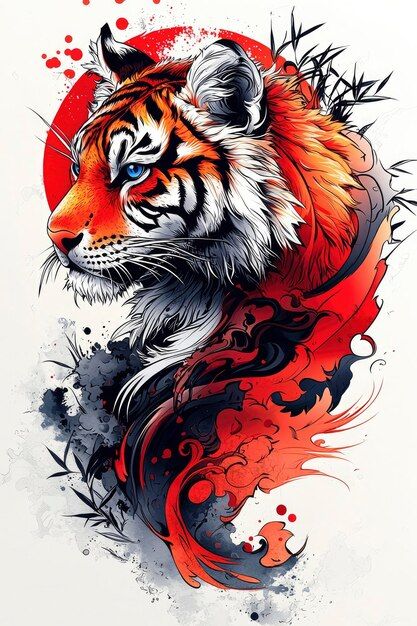 Waves Digital Art, Black Watercolor Background, Fierce Tiger, Tiger Artwork, Japanese Wave, Wave Illustration, Black Watercolor, Flower Wallpapers, Japanese Waves