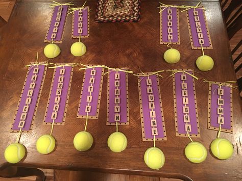 Decorating Lockers, High School Tennis, Tennis Ideas, Banquet Decor, Team Ideas, Locker Decorations, Team Bonding, Senior Night, Lockers