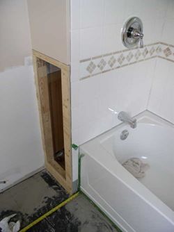 Shower Plumbing Access Panel, Hiding Plumbing Access Panel, Shower Access Panel Ideas, Access Door For Plumbing, Diy Access Panel Door, Access Panels For Plumbing, Hidden Access Panel Ideas, Diy Access Panel, Shower Access Panel