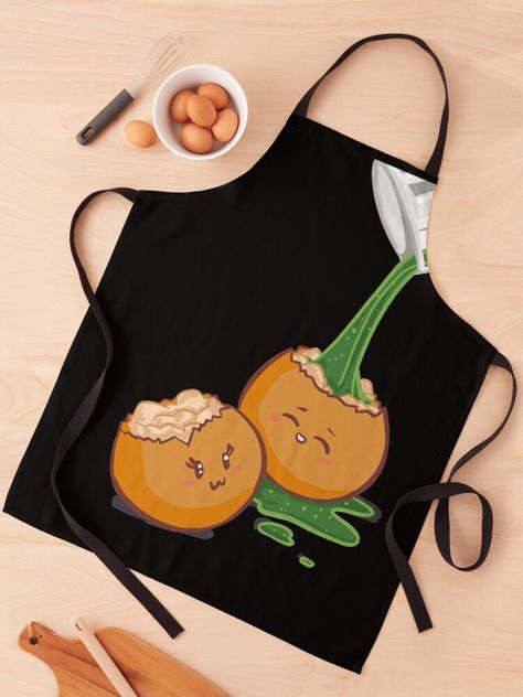 Cute Pani puri design on apron Pani Puri Cartoon, Pani Puri Logo Design, Procreate Illustrations, Sev Puri, Apron Cute, Fall Carnival, Pani Puri, Banner Ideas, Cute Food Art