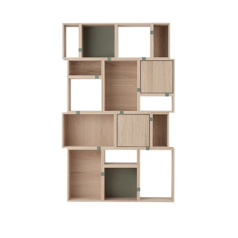 Stacked Storage System | Versatile and functional shelves Build Your Own Shelves, Muuto Stacked, Modern Bookcases, Modular Shelving System, Storage Cubby, Modern Bookcase, Modular Shelving, Modular Storage, Shelving Systems