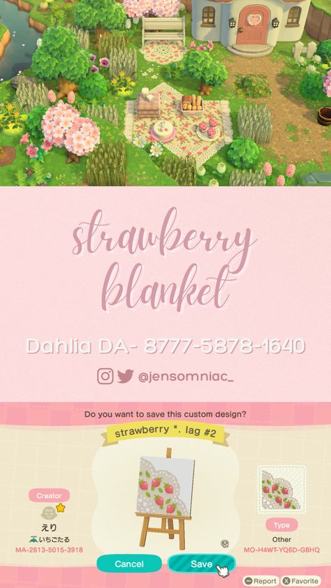 Blanket Animal Crossing Code, Picnic Codes Animal Crossing, Animal Crossing Design Codes Picnic, Animal Crossing Freckles Code, Flower Stand Animal Crossing, Animal Crossing Design Codes Strawberry, Acnh Pink Plaid Code, Animal Crossing Summercore, Acnh Codes Picnic Blanket