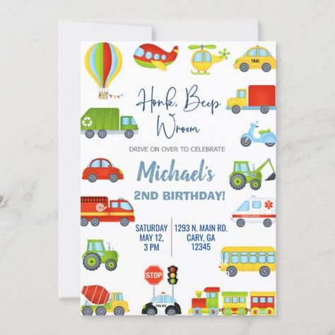 Train Planes And Automobile Party, 2nd Birthday Transportation Theme, Vehicle Birthday Theme, Transportation 2nd Birthday Party, 2nd Birthday Themes For Boys, Transportation Theme Birthday Party, Transportation Theme Party, Planes Trains And Automobiles Party, Transportation Birthday Theme