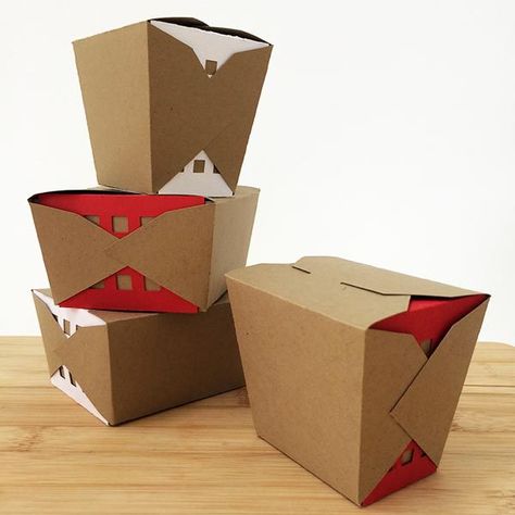 Chinese take out boxes - I have a cartridge that might work. Chinese Take Out Box Gift Ideas, Chinese Box Template, Diy Chinese Take Out Boxes, Chinese Take Out Box Template, Chinese Take Out Box, Picnic Containers, Food Box Packaging, Chinese Take Out, Panda Party