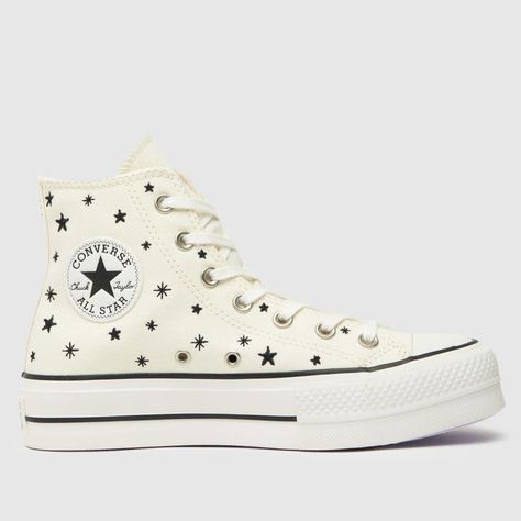 Converse Crystal Energy, All Star Aesthetic, Converse Lift, Womens White Converse, Stars Converse, White All Star, Cool Converse, Chuck Taylor All Star Lift, Star Converse