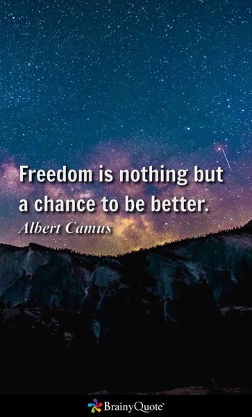 Freedom is nothing but a chance to be better. - Albert Camus Albert Camus Quotes, Fear Itself, Camus Quotes, Franklin D. Roosevelt, Roosevelt Quotes, Mahatma Gandhi Quotes, Franklin Roosevelt, Gandhi Quotes, Nothing To Fear