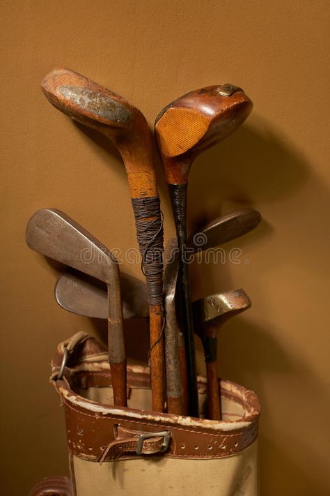 Old vintage golf clubs. Set of old vintage golf clubs in bag , #affiliate, #golf, #vintage, #clubs, #bag, #Set #ad Antique Golf Club Display, Vintage Golf Club Display, Vintage Golf Bag, Vintage Golf Aesthetic, Vintage Sports Aesthetic, Vintage Golf Clubs, Golf Images, Golf Wall Art, Golf Pictures