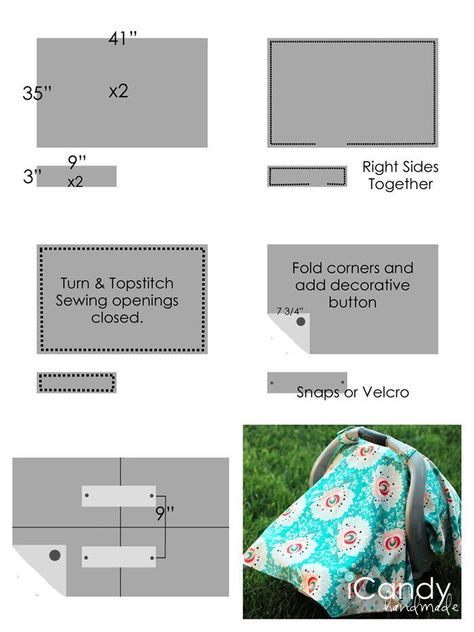 Diy Carseat Canopy, Car Seat Canopy Pattern, Perlengkapan Bayi Diy, Sewing Project Ideas, Car Seat Canopy, Carseat Canopy, Baby Sewing Projects, Baby Projects, Baby Diy