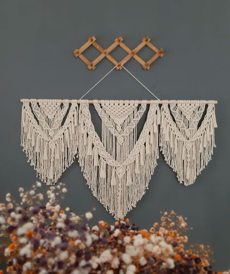 Extra Large Macrame Wall Hanging, Macrame Headboard, Boho Headboard, Macrame Mural, Farmhouse Macrame wall Hanging Boho Backdrop, Wedding decor, Macrame Wall Hanging Patterns, If you want to make a gift to your friends for a housewarming it will be the best choice as this macrame Our dear customer, This large macrame wall hanging can be used as a ceremony backdrop, a photo backdrop or wall decor. This wall hanging will add boho-luxury to your interior. It will looks gorgeous in a bedroom or in y Large Macrame Wall Hanging Pattern, Mural Macrame, Headboard Macrame, Macrame Mural, Extra Large Macrame Wall Hanging, Macrame Arch, Boho Headboard, Tassel Wall Hang, Boho Backdrop