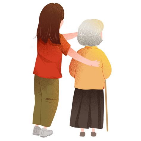 Grandma Drawing, Back Drawing, Png Images Free, Old Paper Background, Drawing Cartoon, Woman Drawing, Girls Play, Back View, Long Hair Women