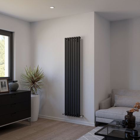 Ximax Champion Anthracite Vertical Designer Radiator, (W)410mm x (H)1800mm Grey Radiator, Sky Bathroom, Tall Radiators, Kitchen Radiator, 2024 Living Room, 2024 Bathroom, Column Radiator, Traditional Radiators, Radiators Modern