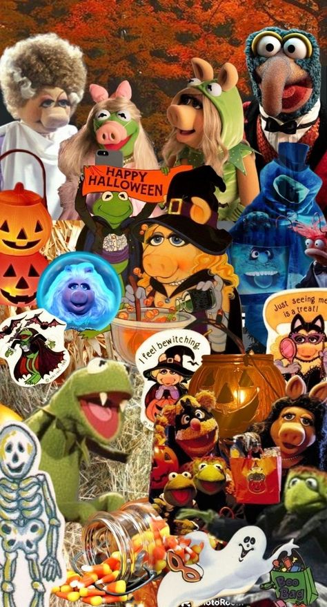 Muppets Wallpaper Iphone, Muppets Lockscreen, Muppet Wallpaper, Muppet Theater, Muppets Halloween, Muppet Collage, Halloween Collage Wallpaper, Halloween Collage, Funky Vibes