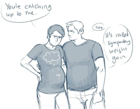 Mpreg Tumblr, Mpreg Stories, Supernatural Cartoon, Chubby Boy, Pregnant Man, Anime Pregnant, Mpreg Anime, Body Type Drawing, Destiel Fanart