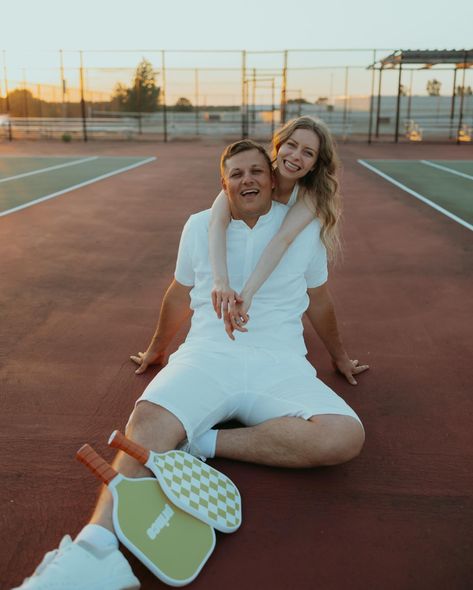 I love when the vision & details just come together Kansas City Couples | KC | Pickleball session | couples photos | outdoors | kc wedding photographer #kcmo #kcmophotographer #kccouplesphotographer #kcengaged#kansascitygiveaway #fortheinlove #kansasweddingphotographer #kcengaged Pickleball Wedding Ideas, Badminton Couple Photography, Pickleball Engagement Photos, Couple Tennis Pictures, Tennis Couple Photoshoot, Pickleball Photoshoot, Tennis Shoot, Prenup Ideas, Sports Couples