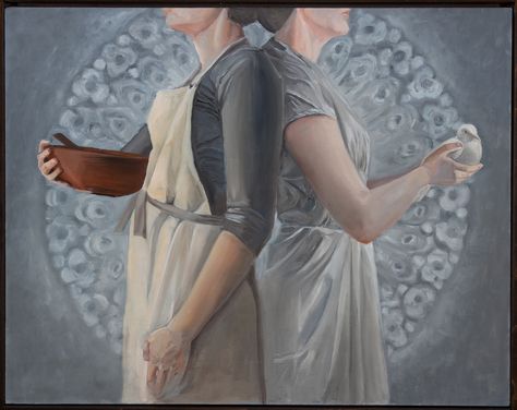 Mary and Martha / Katherine Marie Ricks / Oil on panel Saint Martha, Mormon Art, Mary And Martha, Lds Art, Jesus Stories, The New Testament, Artist Sketchbook, Church History, Art Competitions