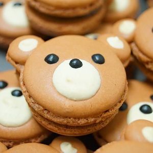 Teddy Bear Macarons, Teddy Bear Desserts, Bear Desserts, Bear Macarons, Teddy Bear Birthday Party, Bear Baby Shower Theme, Bear Recipes, Teddy Bear Party, 귀여운 음식 그림