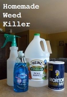 DIY Homemade Weed Killer Have you noticed the price of Roundup lately? Wow, that stuff is expensive. It does work great, however, to kill weeds that you get in the nooks and crannies of your sidewalks and patio. What if there was an inexpensive alternative? There is! When I saw this article I knew I had to give this natural weed killer a tr Vinegar For Weeds, Homemade Plant Food, Lavender Linen Spray, Killing Weeds, Natural Fertilizer, Dawn Dish Soap, Liquid Dish Soap, Linen Spray, Natural Garden