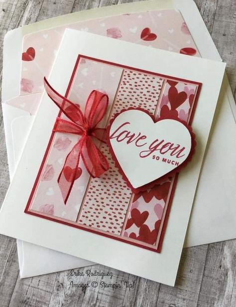 Stamped Valentines Day Cards, Scrapbook Valentines Cards, Stamped Valentine Cards, Valentines Day Homemade Cards, Hand Stamped Valentine Cards, Valentine Cards Stampin Up Ideas 2022, Valentine Stampin Up Cards, Stamping Up Valentines Day Cards, Stampin Up Valentines Day Cards 2023