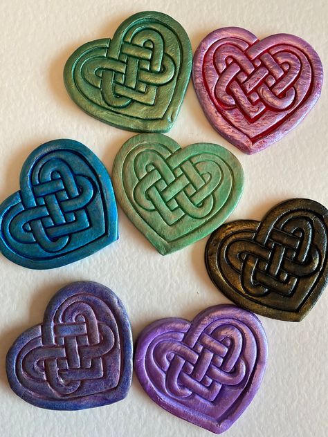 Excited to share this item from my #etsy shop: Clay Celtic Love Knot Heart, anniversary gifts, spiritual gifts, wedding gifts, reiki gifts, love knot, Clay heart gifts, spiritual art Celtic Love Knot, Clay Heart, Wooden Slices, Gifts Teacher, Reiki Crystals, Love Knot, Heart Gifts, Amulets, Spiritual Gifts