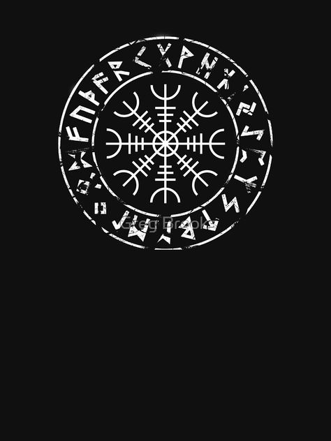 "The Helm of Awe" T-shirt by absynth #Aff , #Ad, #Awe, #Helm, #absynth, #shirt Helm Tattoo, The Helm Of Awe, Saturn Tattoo, Helm Of Awe, Norse Pagan, Old Norse, Compass Tattoo, Vikings, Prom Dresses