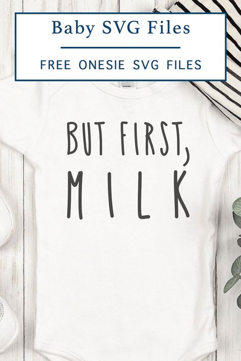 Download this fun SVG file from Everyday Party Magazine and make a onesie or blanket for a new baby today! #CutFilesForCricut #FreeSVGFiles #BabyShower #FunnyBaby Free Svg Files For Cricut Baby Onesies, Newborn Onesies Girl, Baby Onesies Diy, Onesie Ideas, Fun Svg, Baby Silhouette, Cricut Baby, Baby Shower Tags, Baby Printables