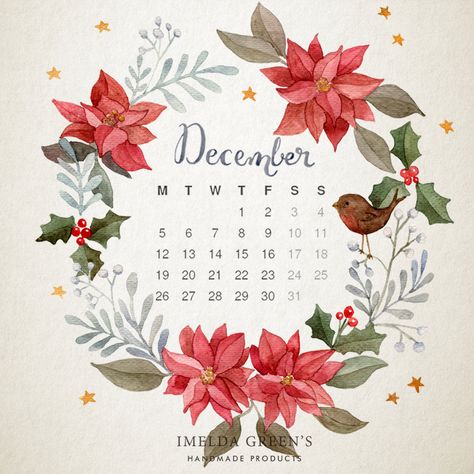 Hand-painted wallpaper calendar for December free download Hello December Wallpaper Iphone, Hello December Wallpaper, December Wallpaper Iphone, Hello December Quotes, Hello December Images, Downloadable Calendar, December Images, December Pictures, Bullet Journal Christmas