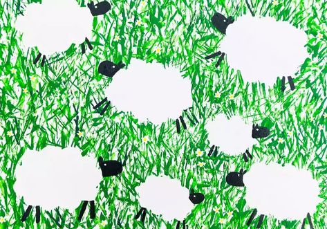 Sheep Craft, Lamb Craft, Farm Theme Preschool, Craft For Toddlers, Farm Craft, Sheep Crafts, Sheep Art, Toddler Arts And Crafts, Spring Meadow