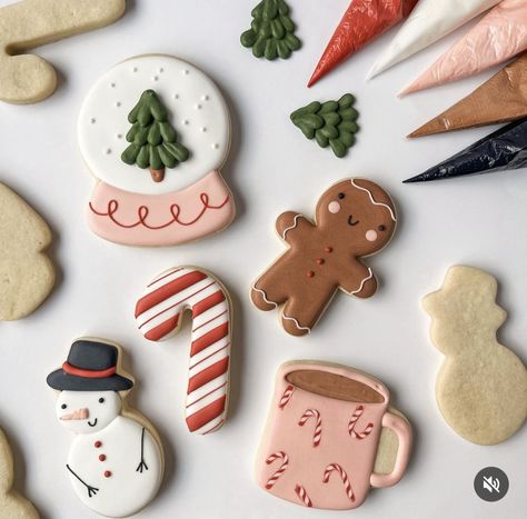 Mini Christmas Cookies, Christmas Sugar Cookies Decorated, Horse Cookies, Cute Christmas Cookies, Cookies Theme, Sugar Cookie Designs, Cookie Business, Cookie Party, Fancy Cookies