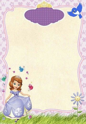 InvitationNJBNIJJOOJIUIGHUH Princess Sofia Invitations, Princes Sofia, Birthday Tarpaulin Design, Princess Sofia Birthday, Princess Sofia Party, Princesa Sophia, Disney Princess Sofia, Baby Shower Background, Sofia Party