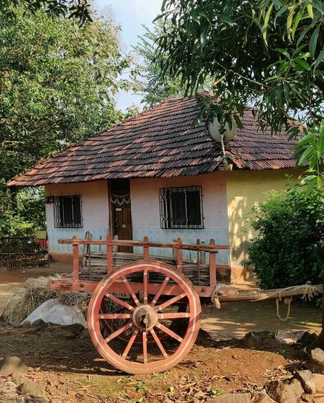 Kokan House, Kokan Nature, Landscape House, Rural Photography, Watercolor Scenery, Landscape Beach, Mud House, Village Photos, Village Photography