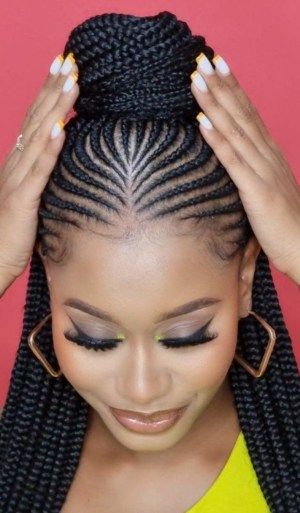 Latest hairstyles for stylish African ladies. - Stylish Naija Amabhengi Hair Styles, Ghanian Lines Hairstyles Latest, Textured Layered Hair, Crochet Water Wave Hair, Hairstyles Designs, Mommy Hairstyles, Hair Braid Designs, Latest Braided Hairstyles, Ghana Braids Hairstyles