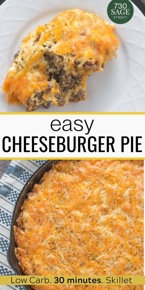 Impossibly Easy Cheeseburger Pie, Low Carb Cheeseburger, Healthy Hamburger, Cheeseburger Pie, Best Keto Recipes, Easy Hamburger, Hamburger Casserole, Bisquick Recipes, Comfort Food Recipes Dinners