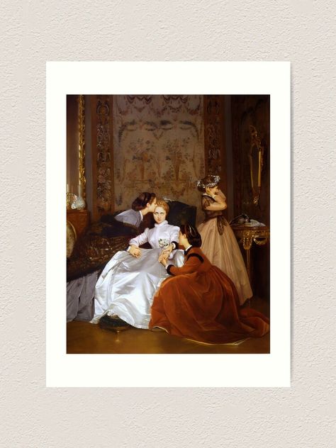 "The Hesitant Fiancee, The Reluctant Bride, Auguste Toulmouche" Art Print for Sale by PrettyLovely The Reluctant Bride, Auguste Toulmouche, Reluctant Bride, French Art Prints, Academic Art, Feminist Art, Vintage Art Prints, French Art, French Artists